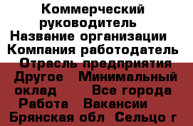 Коммерческий руководитель › Название организации ­ Компания-работодатель › Отрасль предприятия ­ Другое › Минимальный оклад ­ 1 - Все города Работа » Вакансии   . Брянская обл.,Сельцо г.